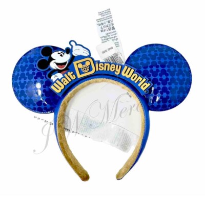 Disney Parks WDW Walt Disney World Making Magic Mickey Ears Blue Headband NEW-image