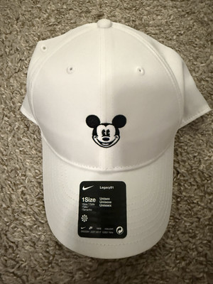 Walt Disney World Parks Logo Castle Nike Dri-Fit Hat Golf Baseball Black Adult-image