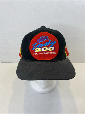 Vintage Walt Disney World Indy 200 Race Strapback Hat Baseball Cap Goofy Hat Co-image