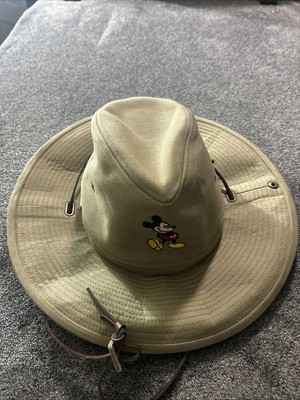 Vintage Walt Disney World Mickey Mouse Adult Safari Hat Bent Brim Size S/M-image