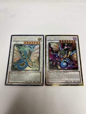 Ancient Fairy Dragon CT06-EN002 SECRET + Pixie Dragon PGLD-EN006 1st - BOTH-image