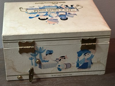 Vintage Disney “It’s a Small World” Music Jewelry Box Japan WDW WORKS-image
