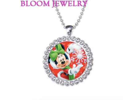 NEW MINNIE CHRISTMAS PARTY NECKLACE WALT DISNEY WORLD DISNEYLAND JEWELRY MICKEY-image