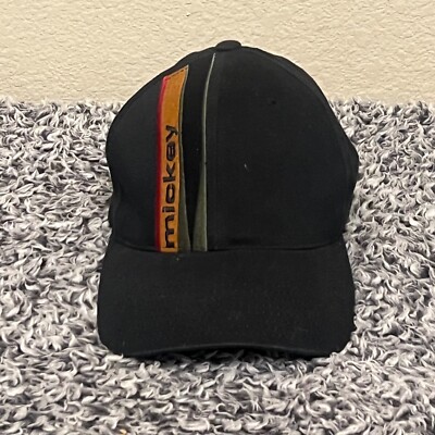 90s Mickey Vintage Walt Disney World Snapback Hat Cap Black-image