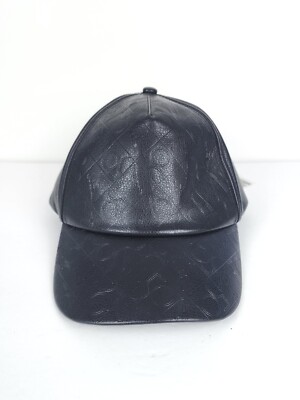  Walt Disney World 50th Anniversary Logo Black Baseball Cap Hat Faux Leather-image