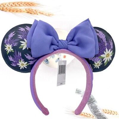 Disney Parks Disneyland Resort Lavender Flowers Purple Minnie Ears Headband-image