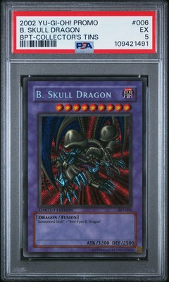 2002 YU-GI-OH! PROMO BPT-COLLECTOR'S TINS #006 B. SKULL DRAGON PSA 5-image