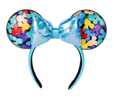 NEW Disney Parks 2024 Minnie Mouse Mickey Blue Red Pink BALLOONS Ears Headband-image