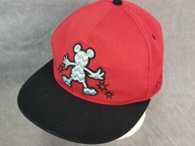 Disney Parks Baseball Cap Snapback 1928 Mickey Adjustable Hat Red Black Adult-image