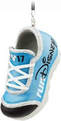 Disney Parks Run 2017 Disneyland Walt Disney World Blue Shoe Ornament New-image