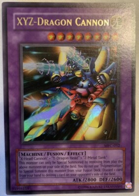 XYZ-Dragon Cannon Holographic Yugioh Card Fermi Bubbles Grading D+-image