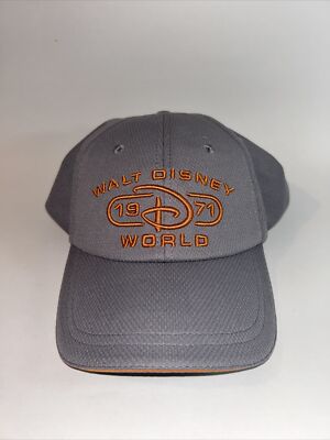 Disney Parks Gray Orange Walt Disney World 1971 Baseball Cap Hat -image