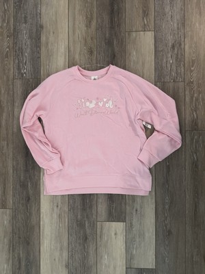 Disney Parks WDW Pink Castle Bow Sweatshirt Large Ear Hat NWT 2025-image
