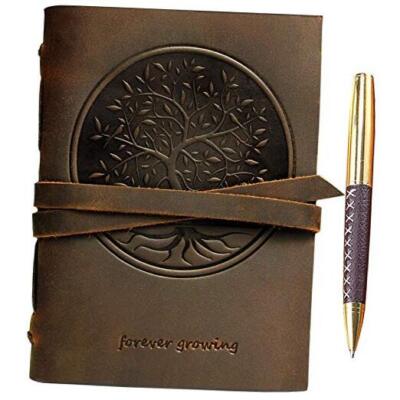 Leather Bound Journal for Men and Women, Handmade Gift 7