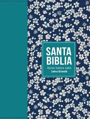 Reina Valera 19 Biblia Rvr 1960 Compacta Símil Piel Flores Verde (Leather Bound)-image