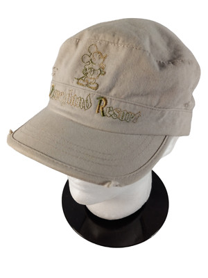 Disney Disneyland Resort Khaki Classic Distressed Style Snapback Hat Cap Beige-image