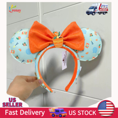 US Disney  Parks Orange Bird Loungefly Epcot Flower Garden Minnie  Ears Headband-image