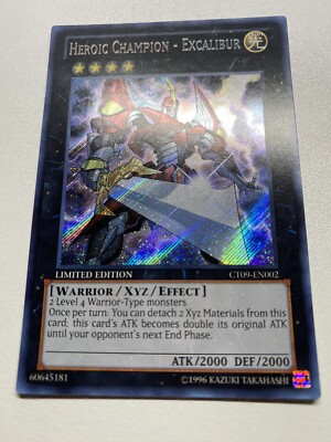 Yugioh Heroic Champion - Excalibur Limited Edition Secret Rare CT09-EN002 MP-image