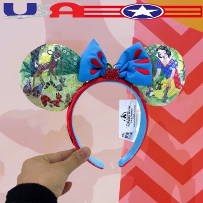 Disney 100 decades authentic 2023 Snow White minnie mouse ear Headband US💖-image