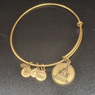 Disney Alex and Ani Walt Disney World Castle Gold-Tone Bracelet-image