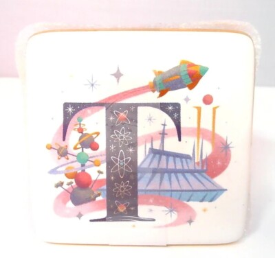 Disney Trinket Box Walt Disney World ABC Letters T Is For Tomorrowland Ceramic -image