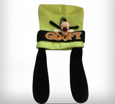 Vintage Disney World Goofy Hat Tall Green With Fuzzy Floppy Ears Youth Size-image