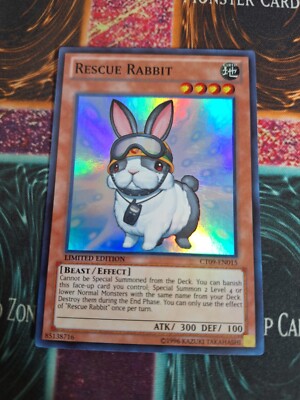 Yu-Gi-Oh! TCG Rescue Rabbit CT09-EN015 Super Rare Limited Near Mint d4/-image