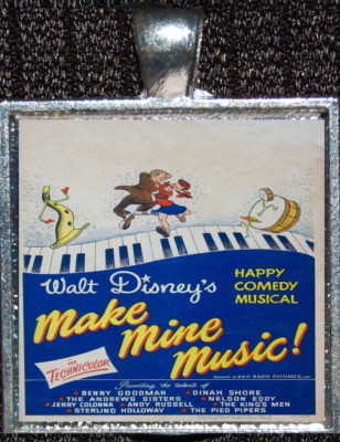 Make Mine Music Whale Movie Poster Disneyland Disney WDW Silver Pendant Necklace-image
