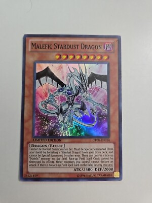Yugioh Malefic Stardust Dragon CT08-EN014 2011 Limited Edition Super Rare (NM)-image