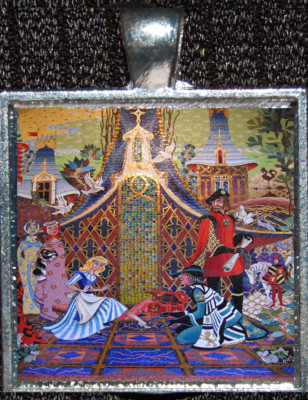 Cinderella Walt Disney World Mural Disneyland Princess Jewelry Pendant Necklace-image