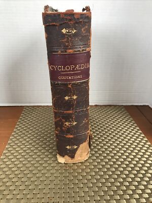 The Cyclopedia Of Practical Quotations English And Latin 1881 Leather Book-image