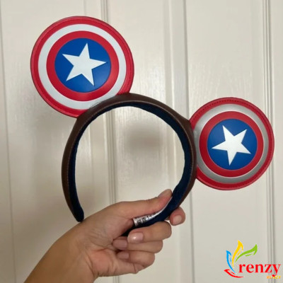 Rare Super Soldier Exclusive Disney Parks Captain America Ears Headband-image