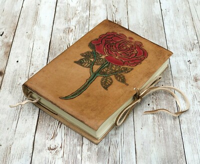 7x5 Genuine Leather Journal For Women Writing Notebook Handmade Leather Bound-image