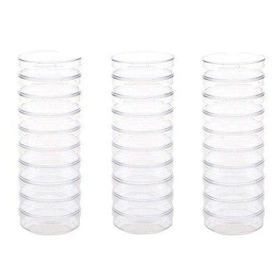 30 Pack Clear Plastic Petri Dishes with Lids 90mm for Science Projects and Labs-image