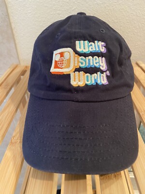 Disney Parks Walt Disney World  Logo Hat Baseball  Cap Blue Rainbow-image