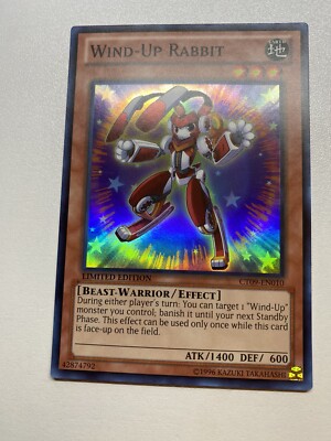Yugioh Wind-Up Rabbit Super Rare Limited Edition CT09-EN010 LP-image