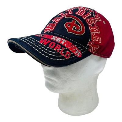 Property of Walt Disney World Hat Blue Red Strapback Baseball Cap Mickey Mouse-image