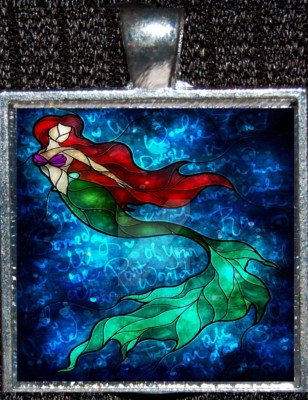 Little Mermaid Ariel Under the Sea Princess Disney WDW Silver Pendant Necklace-image
