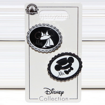 Disney Pin - Walt Disney World Wedding Ear Hats Mr and Mrs Set-image