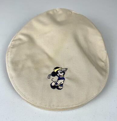 Vintage Walt Disney World Golf Hat Newsboy Cap Embroidered Mickey Pro Collection-image