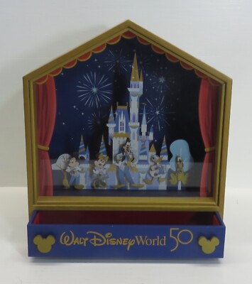 Walt Disney World 50th Anniversary Mickey & Friends Dancing Music Jewelry Box-image