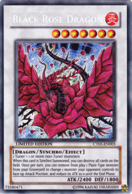 Black Rose Dragon CT05-EN003 - Secret Rare - Moderately Played Limited YuGiOh! T-image