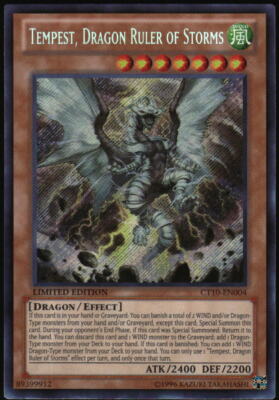 Yu-Gi-Oh! - Tempest, Dragon Ruler of Storms 2013 CT10-EN004 SR Limited Edition-image