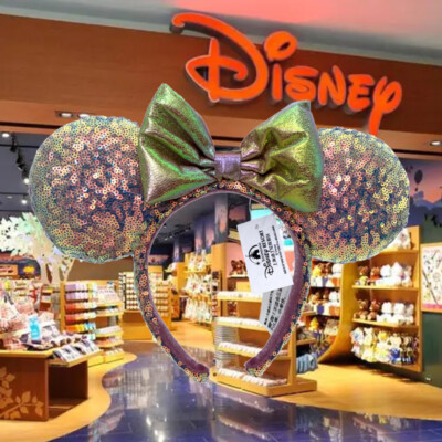 Disney-Parks Rare Ears NWT 50th Anniversary Earidescent Iridescent Pink Headband-image