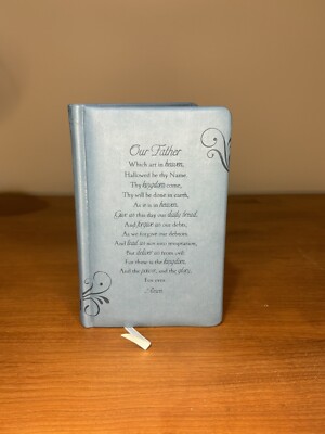 The Lord's Prayer leather bound prayer journal; Our Father inscription on cover-image