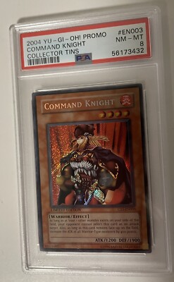 YU-GI-OH 2004 COLLECTOR TIN COMMAND KNIGHT CT1-EN003 PSA-8-image