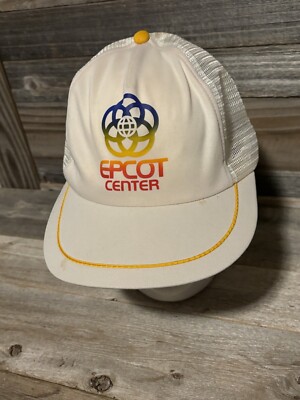 Vintage California Head Wear Epcot Center White Snap Back Hat Walt Disney World-image