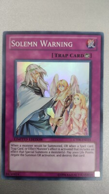 Yu-Gi-Oh! Solemn Warning CT08-EN015 Limited Super Rare NM -image