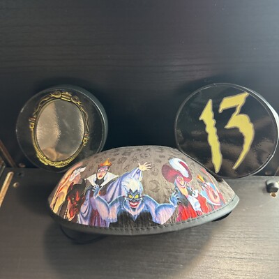 DISNEY - RARE BRAND NEW VILLAINS EAR HAT - 13 REFLECTIONS OF EVIL 2013 PIN EVENT-image