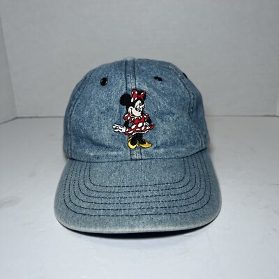 Walt Disney World Minnie Mouse Denim Cap Goofy's Hat Co Adult Vintage  *READ*-image